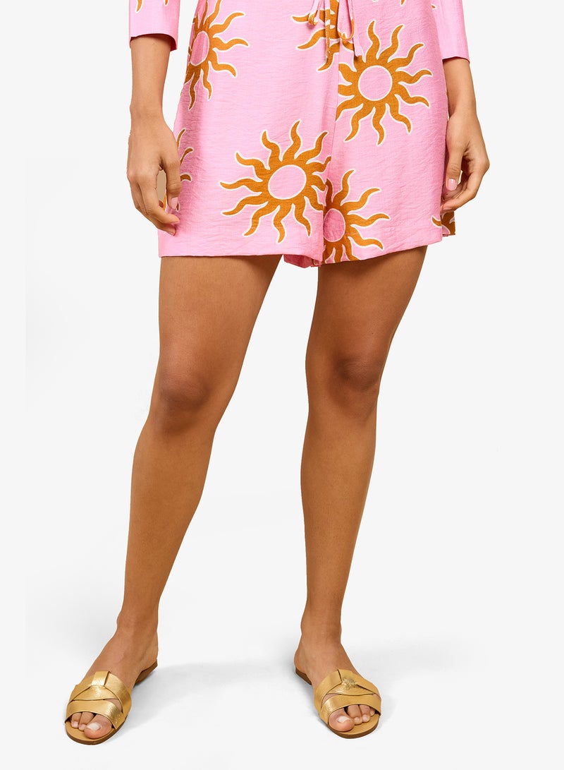 Little Mistress Pink Sun Shorts - Image 1